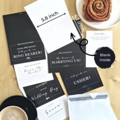 6 Pack For My Bride Wedding Card For Husband Card Set - Officiant Proposal Card, Will You Be Our Usher Card - Wedding Day Cards To Husband To The Bride Card Set With Will You Walk Me Down The Aisle Proposal (6 Cards White And Black) -Wilton Shop 51pNjaqRkAL