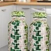 ® Set Of 2 Piece Polyester 3-Layered LPG Cylinder Cover (Color-Green, Size-26x21 Inches Perimeter And 26x14 Inches Diameter) -Wilton Shop 51pOzwgjDEL