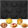 Bun Baking Pan Hamburger Bread Perforated Eclair Sheets Round Disc Mesh Silicone Mold 8-Loaf Taper Circle Shape -Wilton Shop 51pRnbXsl8L