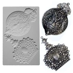 Victorian Adornments Bells Silicone Mould Fondant Cake Decorating Mold Chocolate Baking Tool For Cake Gumpaste (Color : ZJ1464) (Color : Zj1461)