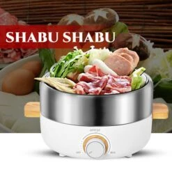 SYHP-2B High End Multi-Functional Non Stick Electric Shabu Shabu Hot Pot 4-in-1 Super Cooker, 3 L, Bonus BBQ Grill Pan -Wilton Shop 51pciXpnb1L
