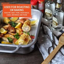 MUSA USA Heavy Duty Cajun 13.5" X 10" Roaster And Baking Pan -Wilton Shop 51pfmLrk6CL