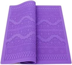 Fondant Lace Mold, Silicone Lace Mould For Cake Decorating Molds Silicone Shapes Border Decoration, Fondant Impression Mat Purple For Chocolate Sugar Sugarcraft Candy Cupcake Baking Embossing 17 Fondant Lace Mold, Silicone Lace Mould For Cake Decorating Molds Silicone Shapes Border Decoration, Fondant Impression Mat Purple For Chocolate Sugar Sugarcraft Candy Cupcake Baking Embossing -Wilton Shop 51phUIuROaL. AC
