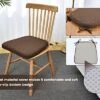 Kitchen Chair Cushions Dining Chair Cushions With Ties Non Slip Kitchen Dining Chair Pads Seat Cushion Set 17 X 16 Inches Brown 2 Pcs -Wilton Shop 51piZgxIK6L
