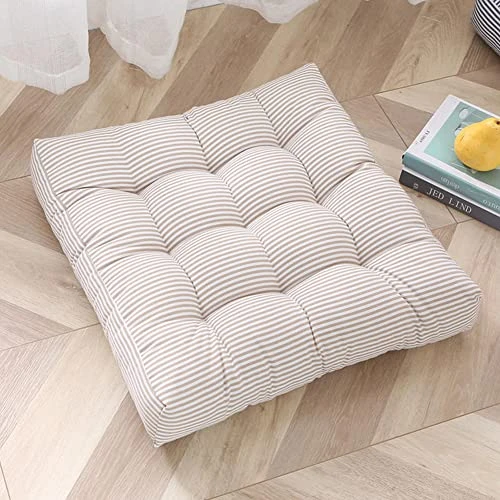 Chair Cushions 22"x22" Square Windows Pad For Adults Seating Pillows Set Of 2, Beige 3 Chair Cushions 22"x22" Square Windows Pad For Adults Seating Pillows Set Of 2, Beige