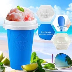 2 PCS Slushy Maker Cup,Frozen Magic Slushy Maker Squeeze Cup DIY Homemade Smoothies Cup Protable Quick Cool Slushie Cups For Juices And Drinks -Wilton Shop 51plfInwhcL