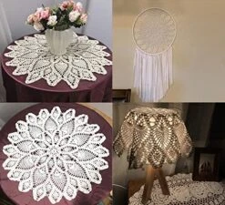 Cotton Handmade Crochet Lace Tablecloth Doilies Doily,Round,White,20 Inch,2PC -Wilton Shop 51prMf5Q9cL