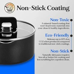 Kitchenware Cookware, Non-Stick Pans And Pots With Foldable Knob, Space Saving, Stackable, Nylon Tools, Induction Base, Black (17-Piece Set), One Size -Wilton Shop 51pwf3jauOL