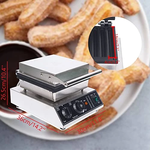 Electric Churro Maker Machine Make 5/8 Slices Spanish Churros, Commercial Spanish Churros Maker, Non-Stick Waffle Maker Machine, 1500W (8 Churros Maker) 6 Electric Churro Maker Machine Make 5/8 Slices Spanish Churros, Commercial Spanish Churros Maker, Non-Stick Waffle Maker Machine, 1500W (8 Churros Maker) - Image 4