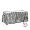 4 Pack Black & White Checkered Table Skirt/Checkered Racing Table Skirt -Wilton Shop 51q50EHQJHL