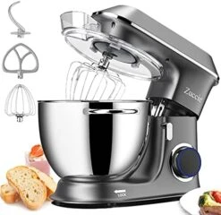 3-IN-1 Stand Mixer, 660W Mixers Kitchen Electric Stand Mixer Include 8.5QT Bowl, Dough Hook, Beater, Whisk & Splash Guard, 6-Speed Dough Mixer For Most Home Cooks (Black) -Wilton Shop 51q7N6r9d1L. AC 1
