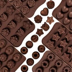 6pcs Silicone Chocolate Molds, Chocolate Candy Mold, Cake Chocolate Making Molds Hard Chocolate Molds Kit, Men, Women Baking -Wilton Shop 51qCiUBR0UL