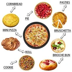 Bun Baking Pan Hamburger Bread Perforated Eclair Sheets Round Disc Mesh Silicone Mold 8-Loaf Taper Circle Shape -Wilton Shop 51qEuUJ3bXL