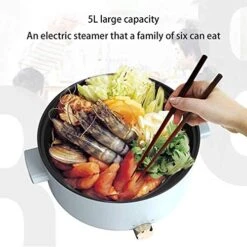 Portable Electric Shabu Hot Pot BBQ Metal Alloy Liner Electric Cooking Pot Indoor 2 In 1 Smoke-less Household Electric Hot Pot Grill -Wilton Shop 51qH2LnMBkL