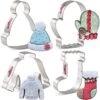 Winter Holiday Christmas Cookie Cutter Set - 4 Piece - Ugly Sweater, Stocking, Hat And Mitten Fondant Biscuit Cutters - Stainless Steel