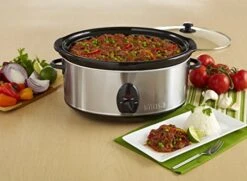 MUSA USA 3.7Qt / 3.5 Liters Stainless Steel Slow Cooker With Glass Lid And Detachable Base -Wilton Shop 51qLFJjwFnL