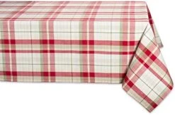 Orchard Plaid Collection Linen Tabletop Essentials, Napkin Set, 20x20, Taupe/Red, 6 Piece -Wilton Shop 51qN4ixgT1L. AC