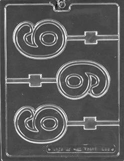 L052 #6 Number Six 6 Lollipop Birthday Chocolate Candy Mold With Exclusive Molding Instructions
