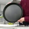 Quiche Tart Pan, Baking Pie Pan | Non-Stick Removable Loose Bottom | 20 Cm Diameter, Carbon Steel (Black) -Wilton Shop 51qcoFtTKGL