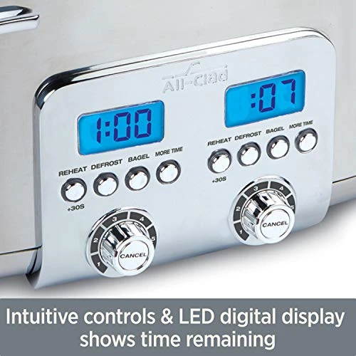 10942223917 Stainless Steel Digital Toaster With Extra Wide Slot, 4-Slice, Silver 6 10942223917 Stainless Steel Digital Toaster With Extra Wide Slot, 4-Slice, Silver - Image 4