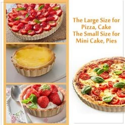 9 Inch And 4 Inch 5 Pack Tart Pan Removable Bottom Quiche Pan Non-Stick Pie Tart Baking Dish Pan Carbon Steel Quiche Pan For Kitchen Cooking Baking (Gold) -Wilton Shop 51qnzRN6YRL