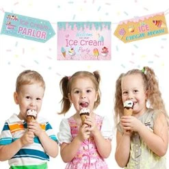 20 Pcs Ice Cream Party Decorations Ice Cream Party Sign Ice Cream Birthday Party Decorations Ice Cream Party Supplies Ice Cream Theme Party Decorations Street Photo Prop Cutouts For Home Party Decor -Wilton Shop 51qsCJt1GlL
