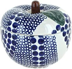Ish Pottery Floral Butterfly Apple Baker -Wilton Shop 51qsxTOP BL. AC