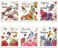 6 Pcs Swedish Kitchen Dish Cloths Kitchen Towels Reusable Sponge Cleaning Cloths Wipes Absorbent Dish Cloth Quick Drying Washable Decorative Tea Towels No Odor Bar Hand Towel (Blue Plaid) -Wilton Shop 51qz6ttoOsL. AC