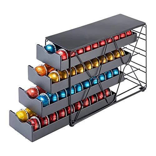 Flagship For Nespresso Pod Holder Drawer Large Mullti Tier Coffee Pod Holder Vertuo (4 Tier (80Pods)) 5 Flagship For Nespresso Pod Holder Drawer Large Mullti Tier Coffee Pod Holder Vertuo (4 Tier (80Pods)) - Image 3