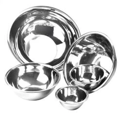 Stainless Steel Mixing Bowls (Set Of 5) For Baking, Cooking, And Prepping, Stackable Nesting Bowls For Space Saving Storage -Wilton Shop 51r3yM7w6FL
