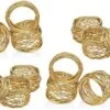 FTS Golden Round Mesh Napkin Rings- Set Of 12 For Weddings Dinner Parties Or Every Day Use …CW-6-12 -Wilton Shop 51r8w58UNqL