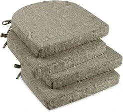 Indoor Chair Cushions For Dining Chairs, Soft And Comfortable Textured Memory Foam Kitchen Chair Pads With Ties And Non-Slip Backing, 16" X 16" X 2", Dark Grey, 4 Pack 25 Indoor Chair Cushions For Dining Chairs, Soft And Comfortable Textured Memory Foam Kitchen Chair Pads With Ties And Non-Slip Backing, 16" X 16" X 2", Dark Grey, 4 Pack -Wilton Shop 51rEtDYGJL. AC