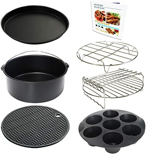 9 Inch Air Fryer Accessories Set Of 9 For 5.8QT Or Larger Deep Air Fryer - Include Air Fryer Liners, 304 Stainless Steel Plate Gripper, Oil Basting Brush, Non-Stick, Dishwasher Safe, XL 9 9 Inch Air Fryer Accessories Set Of 9 For 5.8QT Or Larger Deep Air Fryer - Include Air Fryer Liners, 304 Stainless Steel Plate Gripper, Oil Basting Brush, Non-Stick, Dishwasher Safe, XL - Image 7