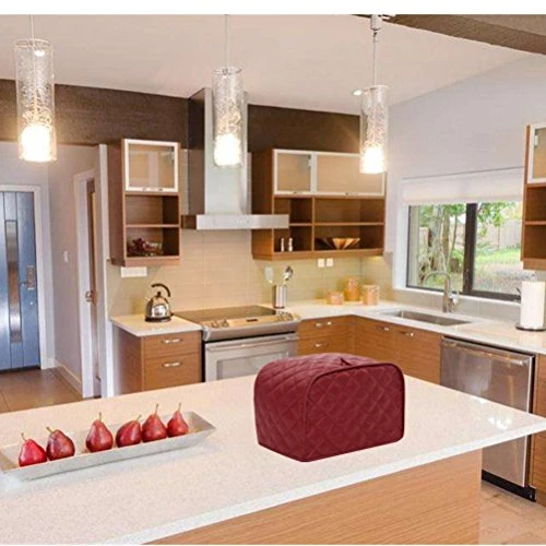 4 Slice Toaster Dust Cover Bread Maker Protective Cover Dust Proof Bag 2 Pack Red & Black (4 Slice Toaster Cover) 6 4 Slice Toaster Dust Cover Bread Maker Protective Cover Dust Proof Bag 2 Pack Red & Black (4 Slice Toaster Cover) - Image 4