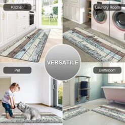 Farmhouse Anti Fatigue Kitchen Rug Sets 2 Piece Non Slip Cushioned Kitchen Rugs And Mats Set Waterproof Kitchen Mats For Floor Kitchen Carpet Rug Runner For Sink Laundry Standing -Wilton Shop 51rKFZdFH3L