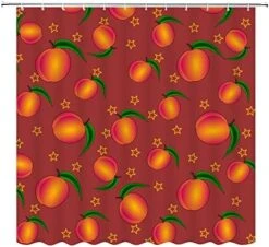 Strawberry Design Shower Curtain Fruit Bathroom Curtains Summer Bath Curtain Cute Strawberry Curtain W 60" L 72" For Kids Boys Girls Teens -Wilton Shop 51rP9g6hBfL. AC