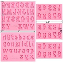 5 Pieces Letters Molds And Numbers Silicone Molds，0-9 Numbers, Uppercase And Lowercase Alphabet Baking Molds For Candy, Chocolate Covered Strawberries, Cake Decoration -Wilton Shop 51rRv3JIIlS