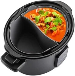 Slow Cooker Divider Liners Fit 6 QT, Silicone Slow Cooker Liners, Reusable & Dishwasher Safe & Leakproof Slow Cooker Liner Inserts 2 Pack (Grey) -Wilton Shop 51rk3Dk33FL. AC