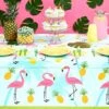 3-Pack Flamingo Tablecloth For Pineapple Birthday Decorations, Plastic Table Cover For Tropical Hawaiian And Flamingo Party Supplies, Summer Pool Party (54x108 Inches) 2 3-Pack Flamingo Tablecloth For Pineapple Birthday Decorations, Plastic Table Cover For Tropical Hawaiian And Flamingo Party Supplies, Summer Pool Party (54x108 Inches) -Wilton Shop 51rm7Vx36vL