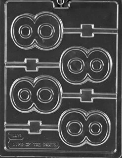 L057 #8 Number Eight 8 Lollipop Birthday Chocolate Candy Soap Mold With Exclusive Molding Instructions…