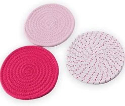 100% Cotton Thread Weave Potholders And Trivets - Stylish Coasters, Hot Pads, Hot Mats, Spoon Rest (Set Of 3) - 7 Inch Diameter Placemats - Perfect For Cooking And Baking By Diameter (Purple) 16 100% Cotton Thread Weave Potholders And Trivets - Stylish Coasters, Hot Pads, Hot Mats, Spoon Rest (Set Of 3) - 7 Inch Diameter Placemats - Perfect For Cooking And Baking By Diameter (Purple) -Wilton Shop 51rvKOpDPpL. AC