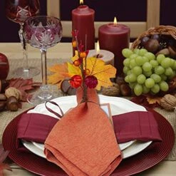 Fall Napkin Rings Set Of 6 Thanksgiving Leaf Pumpkin Napkin Holders Metal Napkin Ring Decor For Christmas Parties, Table Decoration (Pumpkin Leaf Ring, 6) -Wilton Shop 51rwdaqxGrL