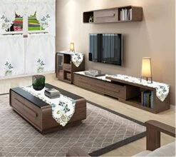 Simhomsen Embroidered Butterfly Table Runner For Spring And Summer, Dresser Scarf (Aqua, 14 X 53 Inches) -Wilton Shop 51s0WkCrBdL