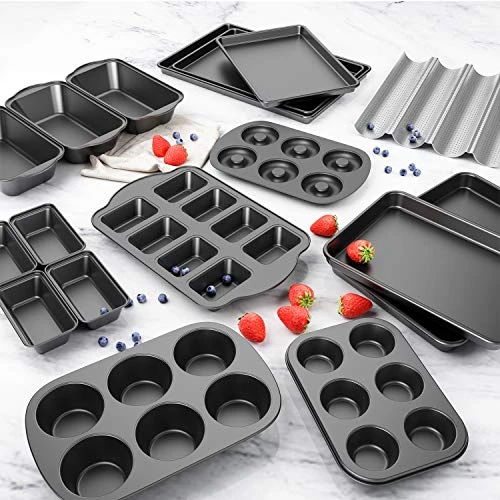 2 Pack Nonstick Muffin Pan, Carbon Steel Cupcake Pan, 6 Cup, Easy To Clean And Perfect For Making Muffins Or Cupcakes, Jumbo 5 2 Pack Nonstick Muffin Pan, Carbon Steel Cupcake Pan, 6 Cup, Easy To Clean And Perfect For Making Muffins Or Cupcakes, Jumbo - Image 3