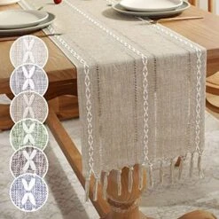 Placemats Set Of 6 Dining Table Kitchen Indoor And Outdoor Place Mats Washable Pure Color Braided, 13x18 Inch,Khaki -Wilton Shop 51sB3n 5UBL. AC 1