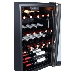 KRC-123WB 4.3 Cu.ft 30 Bottle Wine Cooler Free-Standing Single Zone, 150 Can, Black, 120 Liters -Wilton Shop 51sJYDuXALL