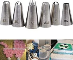 Rge Icing Piping Tips,1M 2D 2F Cake Cupcake Decorating Tip Set Kit,Star Drop Flower Rose Petal Frosting Tip Pastry Nozzles Tips,3 Pcs -Wilton Shop 51sNcZBvBWS. AC