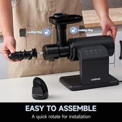 Slow Masticating Juicer With 2-Speed Modes, Cold Press Juicer Machine, Quiet Motor/Reverse Function, Easy To Clean Juicer Extractor, Higher Juice Yield Slow Juicer For Vegetables & Fruits