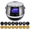 Asia Sakura Rice Cooker With Ceramic Bowl And Advanced Fuzzy Logic (8 Cup, 1.5 Litre) 6 Rice Cook Functions, 6 Multicook Functions, Motouch LED Display, 120V Power (Black And Silver) -Wilton Shop 51sTza5nCjL