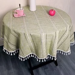 Solid Color Tassel Heavy Weight Cotton Linen Tablecloth For Rectangle Table (Square, 54 X 54 Inch, Gray) 29 Solid Color Tassel Heavy Weight Cotton Linen Tablecloth For Rectangle Table (Square, 54 X 54 Inch, Gray) -Wilton Shop 51sVhpd3D2L. AC